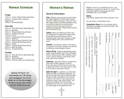 Start Here - 5 Practical Retreat Planning Forms - Loving Christ Ministries