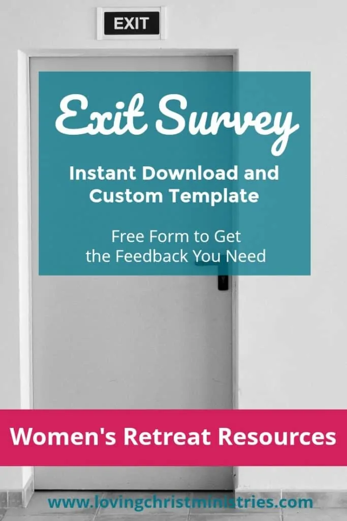 Exit Survey Download for Women's Retreats