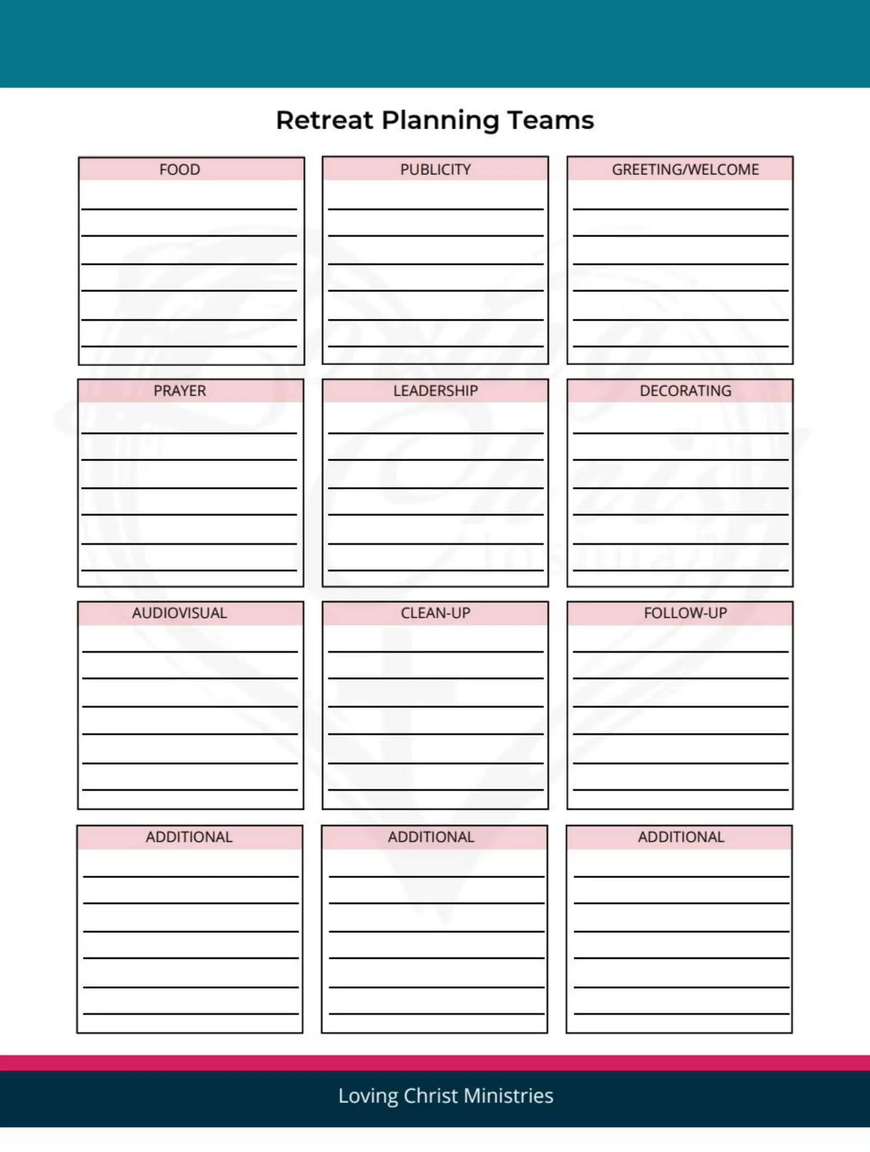 Teams Worksheet