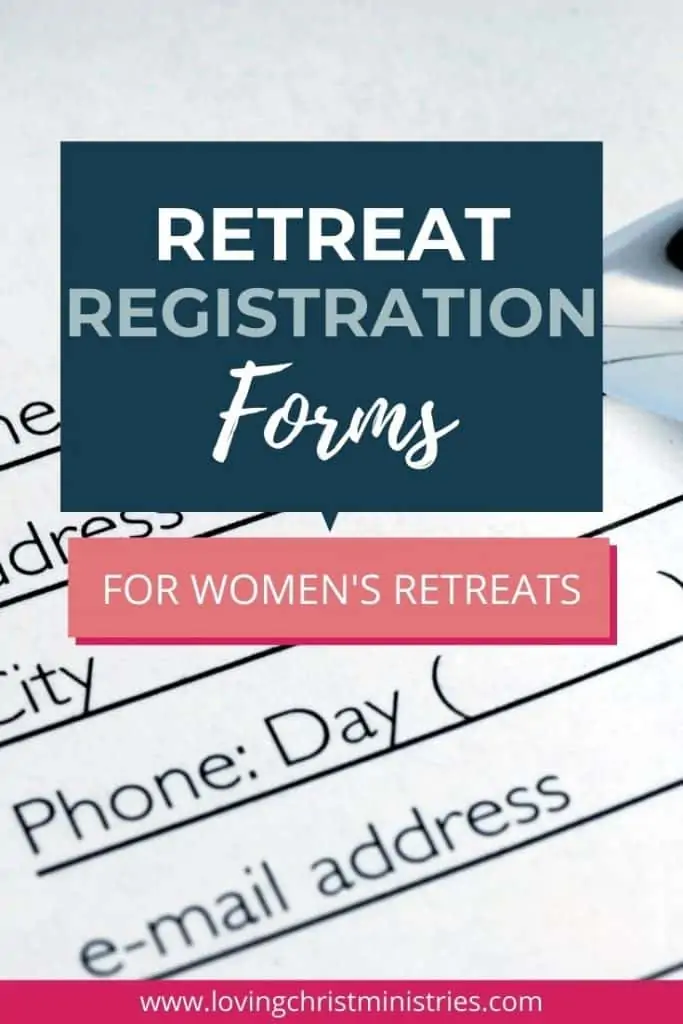 Christian Women s Retreat Registration Form A Loving Christ